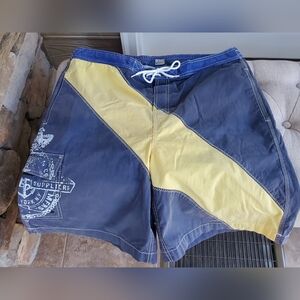 Polo Men's Blue and Yellow Swim Shorts